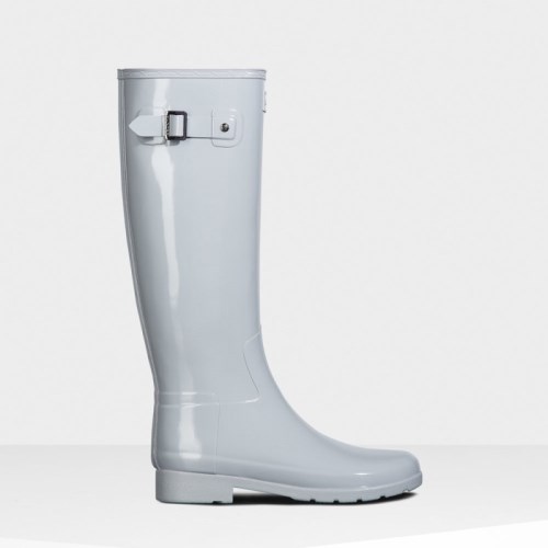 Hunter Refined Slim Fit Gloss Tall Rain Boots For Womens - NZ Y0813